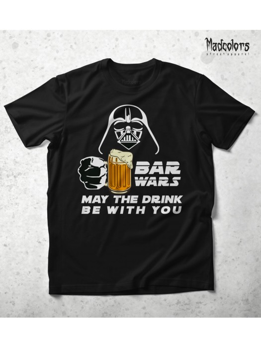 Тениска унисекс Madcolors - Bar wars may the drink be with you